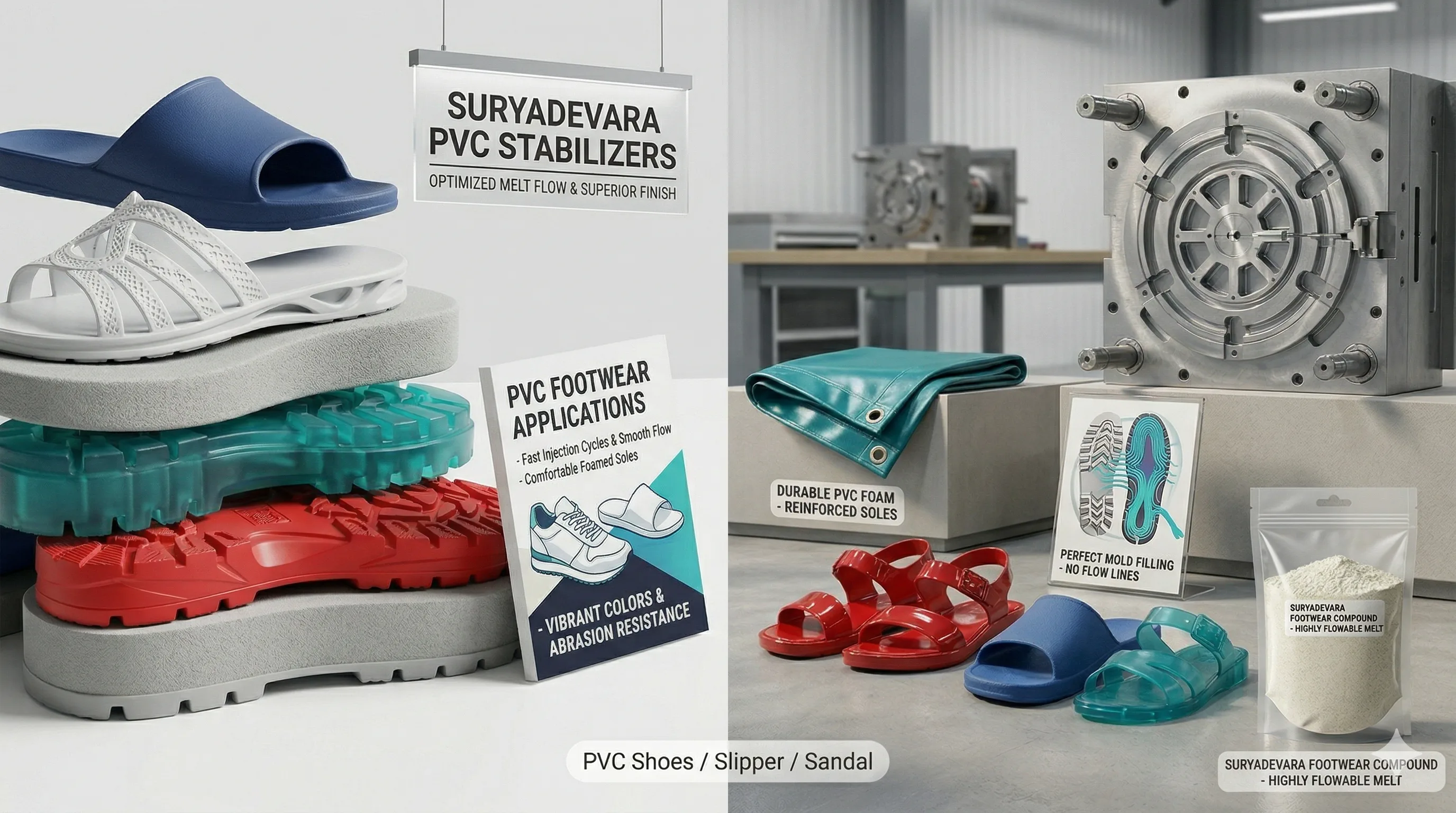 PVC Shoes / Slipper / Sandal Application